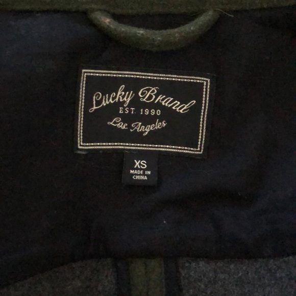 Lucky Brand Olive Green Military Style Field Jacket Wool Blend - Picture 6 of 15